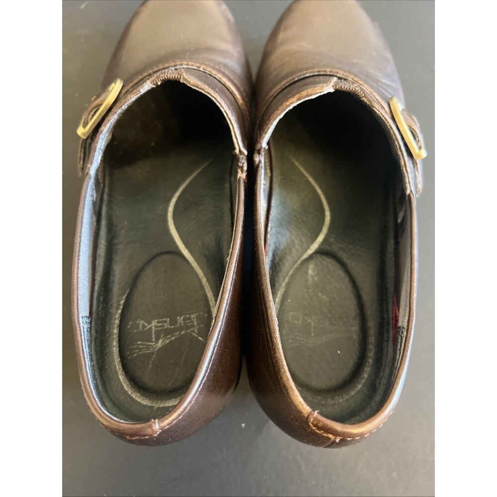 Dansko Jane Clog, brown leather slip on shoe, size 38 (7.5-8 US) - Picture 6 of 7